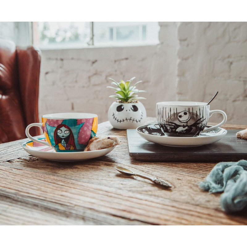 Ceramic Teacup and Saucer