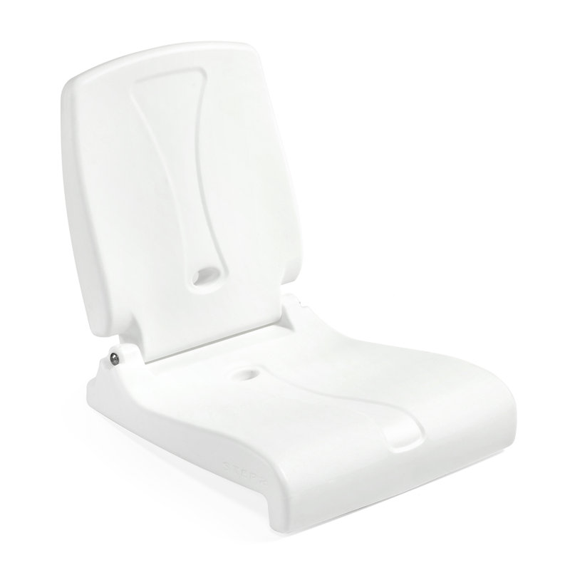 Step2 Flip Seat - Foldable, Portable Seat Stays in Place on Pool Edges, Tailgates, White