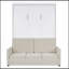 Lit escamotable double pleine grandeur avec coussin-561508858