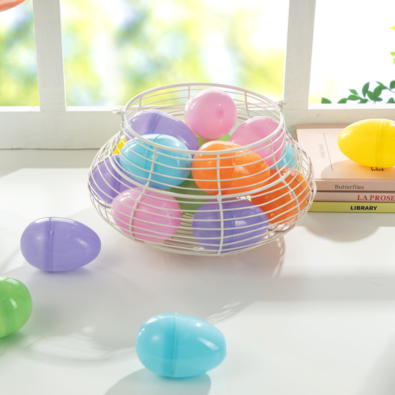 60PK 3"H Easter  Plastic Fillable Eggs In 6 Assorted Colours, 10 Of Each
