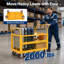 Cage de camion pliable robuste en acier 6 en 1, chariot à plat et chariot 2000 lb, jaune-136262329