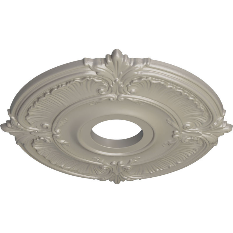 Médaillon de plafond H 18 po x l 18 po x P 0,625 po Attica, Blanc perle
