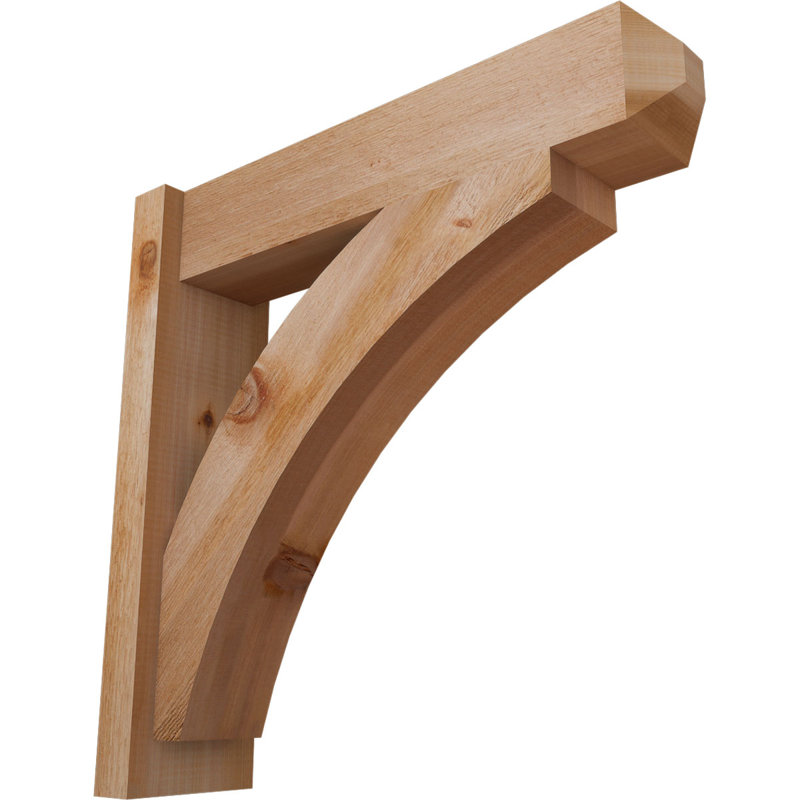 Persienne en bois rustique Thorton Craftsman,  P 24 po x H 24 po , Cèdre rouge de l'Ouest de 6 po (sciage brut)