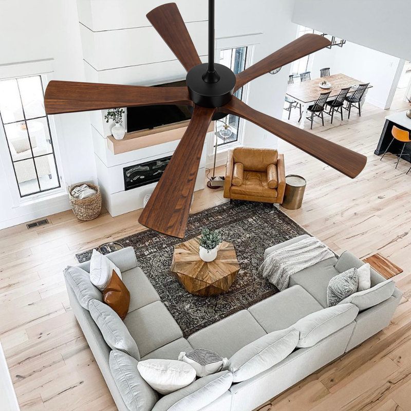 Solid Wood Ceiling Fan With Light