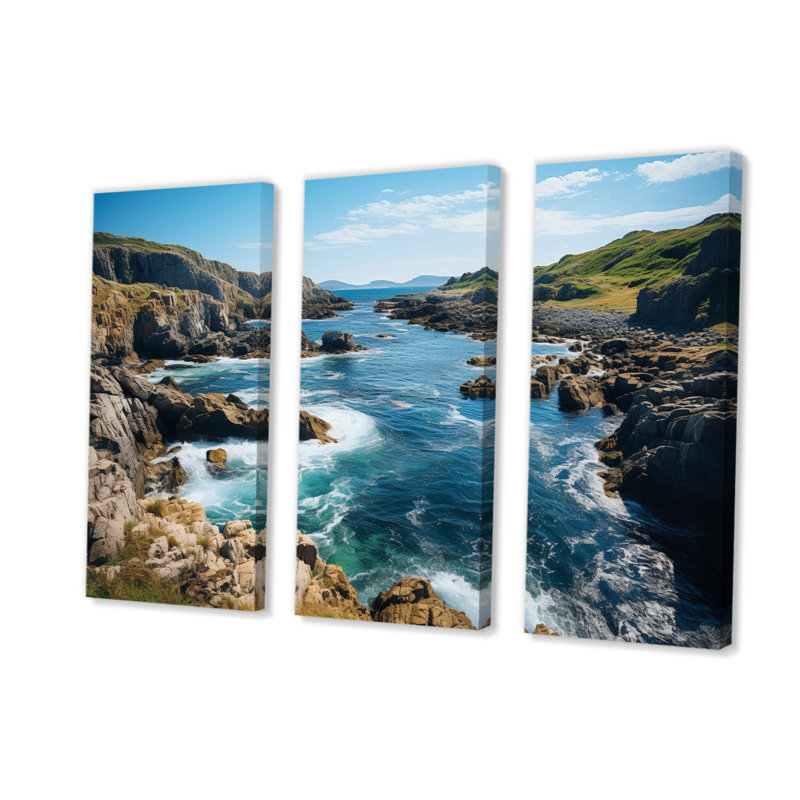 Canada, Terre-Neuve, Canada - Seascapes II - ensemble de reproductions d'art mural, H 32 po x l 48 po x P 1 po