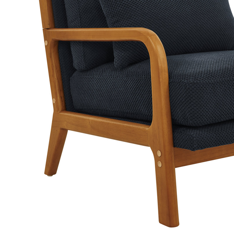 Chaise longue en bois, Black
