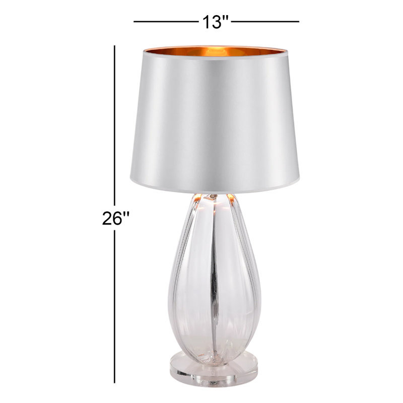 Lampe de table transparente 26 po