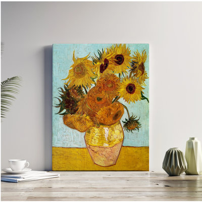 Twelve Sunflowers by Vincent Van Gogh Canvas Prints Giclee Print Wall Art for Home Decor