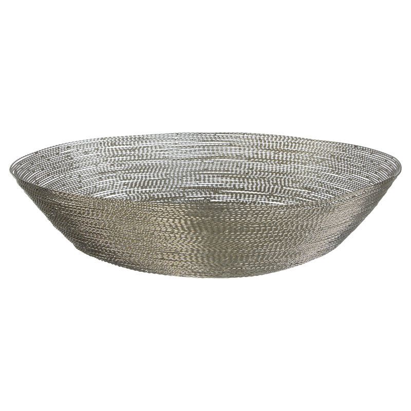 Dunnigan Metal Decorative Bowl 1, Silver