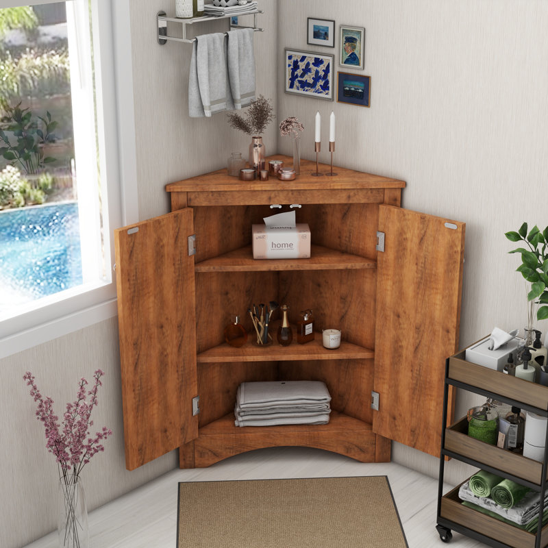 Wingman Freestanding Bathroom Cabinet, Brown