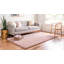 Tapis rose à poils longs Candas-694556125