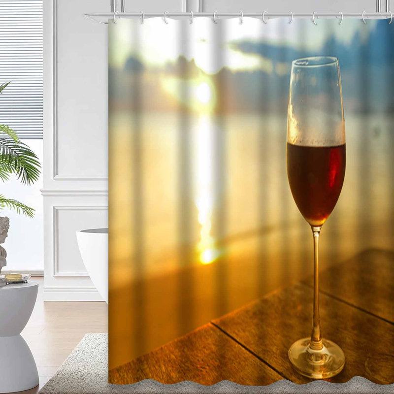 Rideau de douche Red Wine, L 72 po x l 78 po
