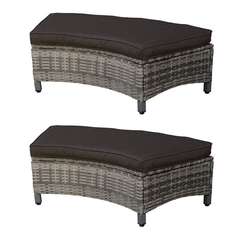 Patio Rattan Ottomans