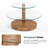 Modern Round Nesting Coffee Table with Diamond-Cut Edges Glass Top-1243001739