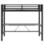 Structure de lit simple pour lit mezzanine en métal avec lumière DEL, station de charge USB et bureau-205328173-205328172