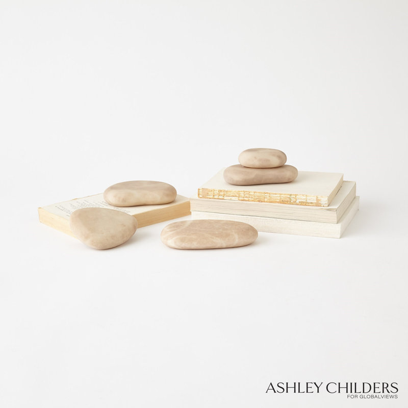 S/5 River Rocks, Beige