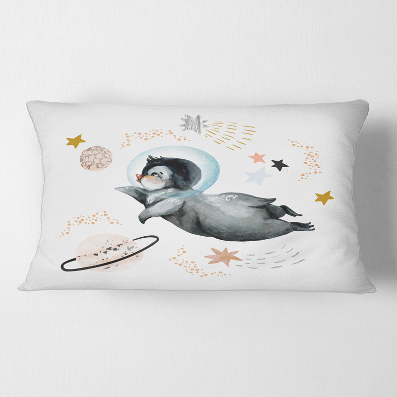 Housse et insert de coussin rectangulaire Little Penguin Flying Stars and Planets II