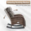 Chaise longue inclinable d'extérieur en osier 3 pièces avec fauteuil inclinable réglable et table d'appoint-1982530124
