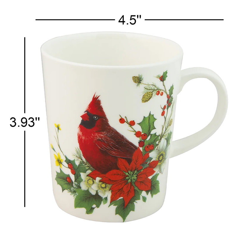 Ensemble de grandes tasses Cardinal Poinsettia