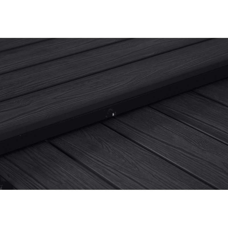 Marial Rectangular Metal Extendable Outdoor Dining Table , 205cm cm W 100cm cm D, Black