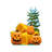 Accroche en carton citrouille patch