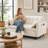 3 In 1 Convertible Sleeper Sofa Bed, 53 Inch Loveseat Sleeper Sofa Pull Out Couch With 2 Pillows-2071227549