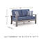 Causeuse d'extérieur avec coussin Dillon Beach