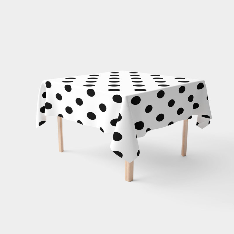 Caius Dot Tablecloth, Black