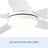 48 In Intergrated LED Ceiling Fan with White ABS Blade