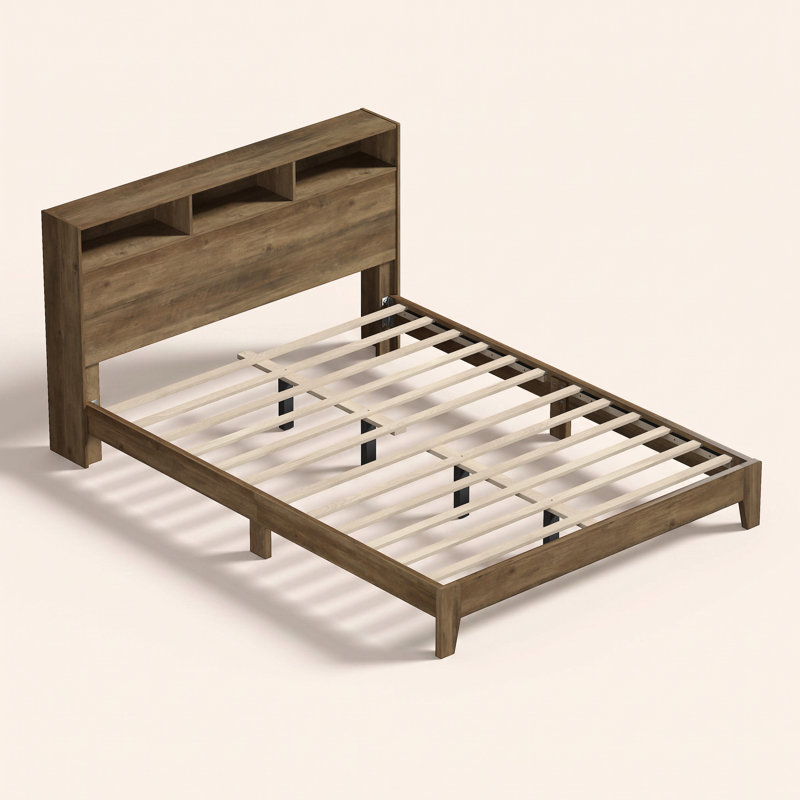 Ensemble de chambre moderne Simonds 2 pièces, Knotty Oak, 2 pièces: lit, commode