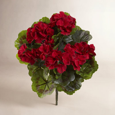 Geranium Artificial Bush UV Resistant (Indoor/Outdoor)