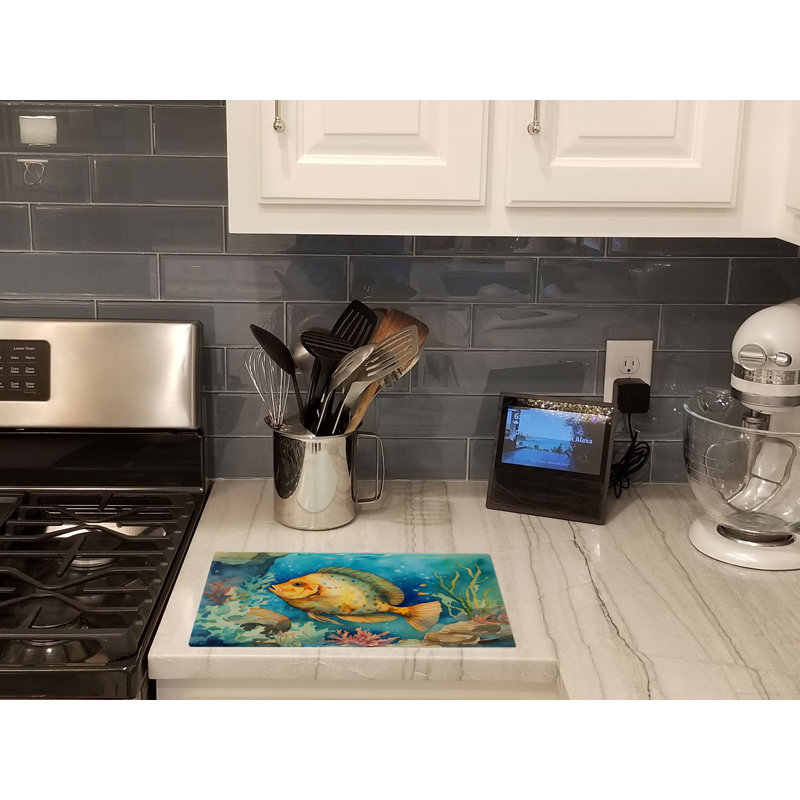 Flounder Glass Cutting Board Large