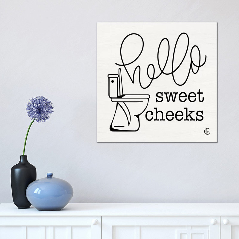 Hello Sweet Cheeks - Print on Canvas, 45.72 cm H x 45.72 cm W x 1.91 cm D, No Frame