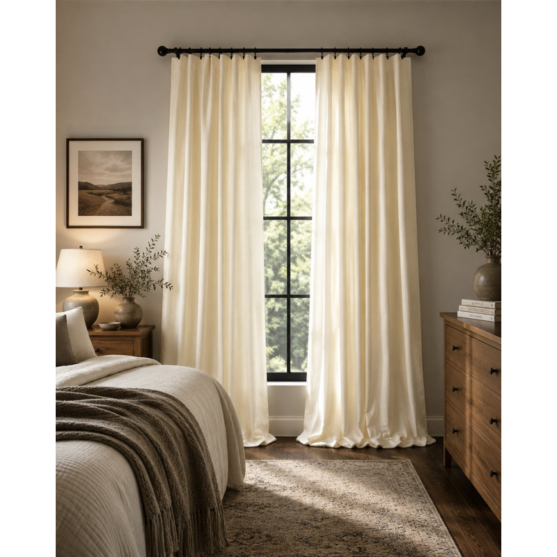Belch Blackout Curtain Single Panel, Ivory, 54" x 96"