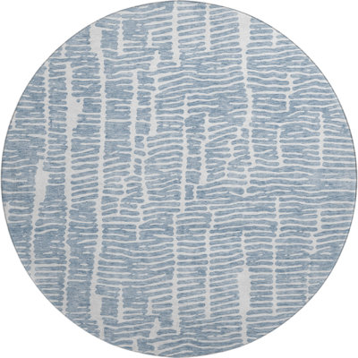 Tapis bleu Prisco lavable à la machine de qualité supérieure