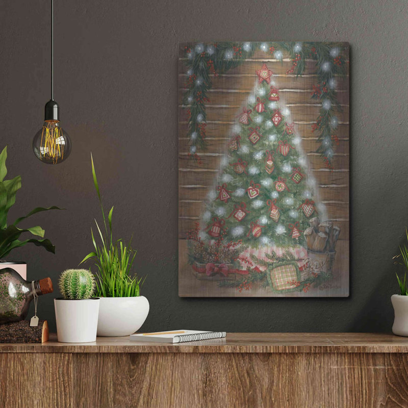 «A Log Cabin Christmas» par Pam Britton, H 16 po x l 12 po