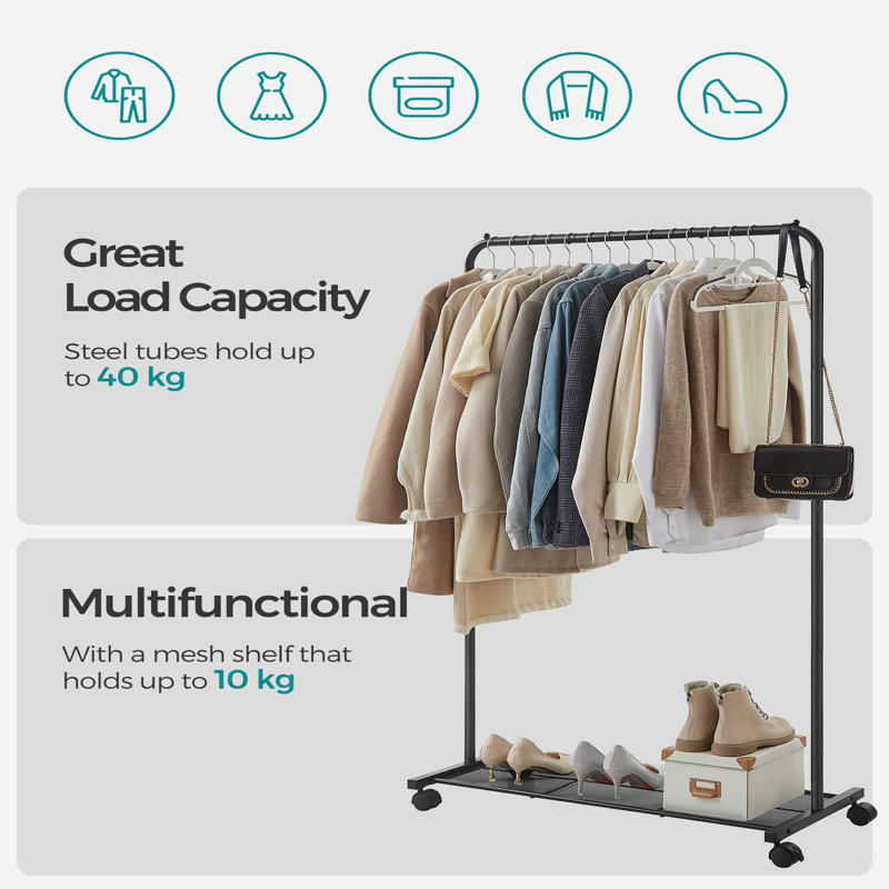 91cm Rolling Clothing Rack