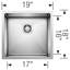 Precision 19" L x 18'' W Single Bowl Stainless Steel Undermount Kitchen Sink