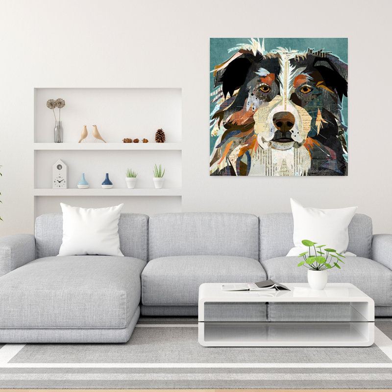 Art contemporain aussi pour chien, H 36 po x l 36 po
