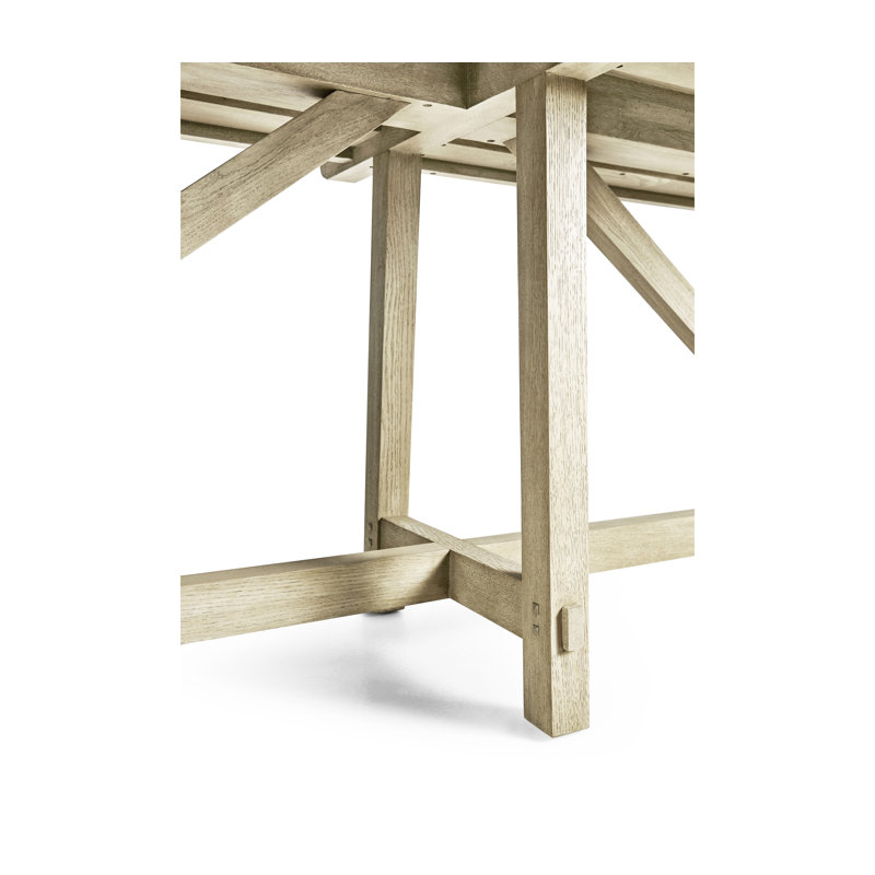 Sidereal Extendable Oak Solid Wood Dining Table, Stripped Oak