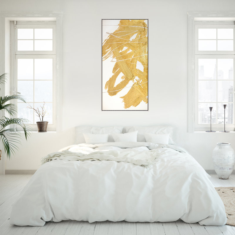 Golden Whirlwind I Painting by Beverly Fuller, 61.75" H x 31.75" W