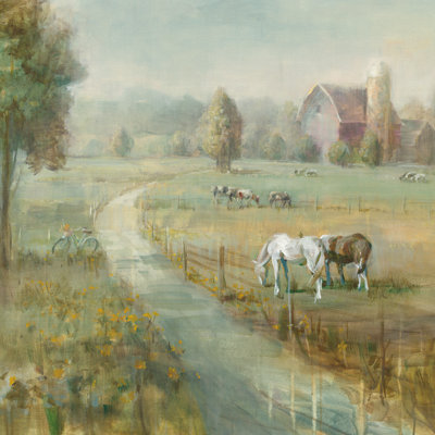 " Tranquil Farm Crop " by Danhui Nai Painting Print