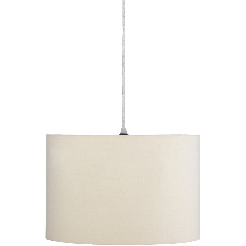 1 - Light Single Pendant, 10" H x 15" W x 15" D, Ivory