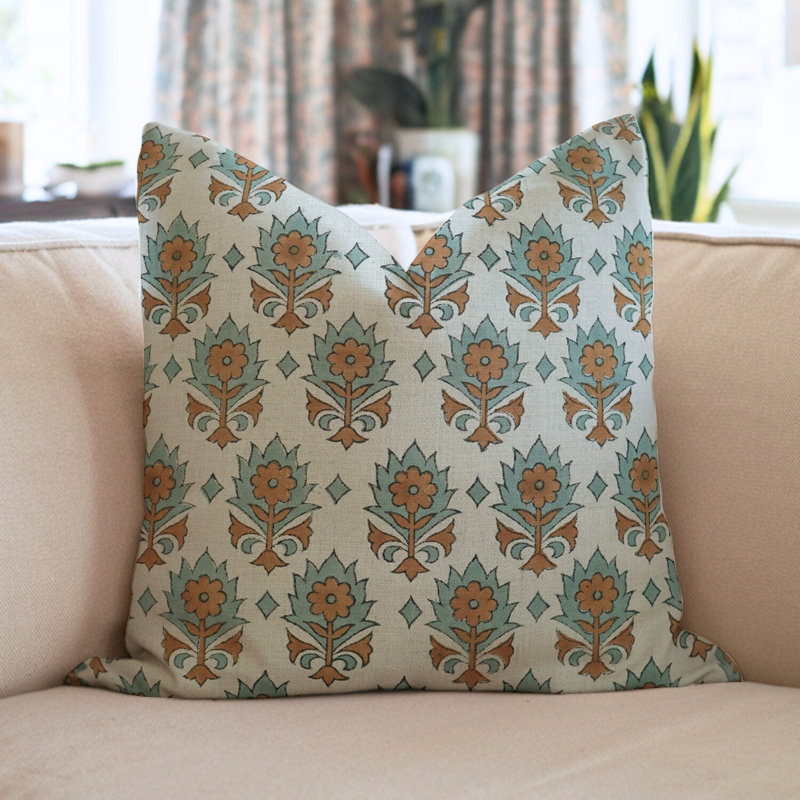 Housse de coussin Fabividine, Carrée, Brun, H 20 po x l 20 po