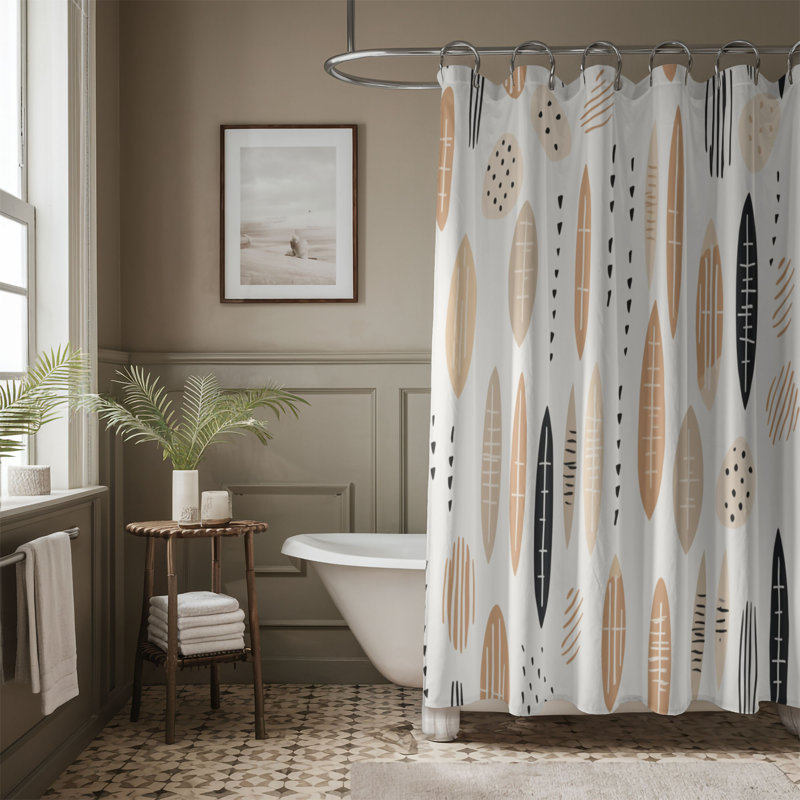 Rideau de douche Gentle Boho - Premium 43, H 74 po x l 71 po