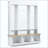 Elegant APP Controlled LED Light Hall Tree With 9 Hooks, Roman Column Design  Storage Bench With 3 Cabinets, Farmhouse Entryway Organizer With Shelves For Hallway-246867311
