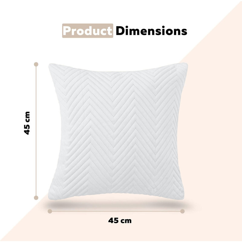Square Scatter Cushion Cushion Cover, White