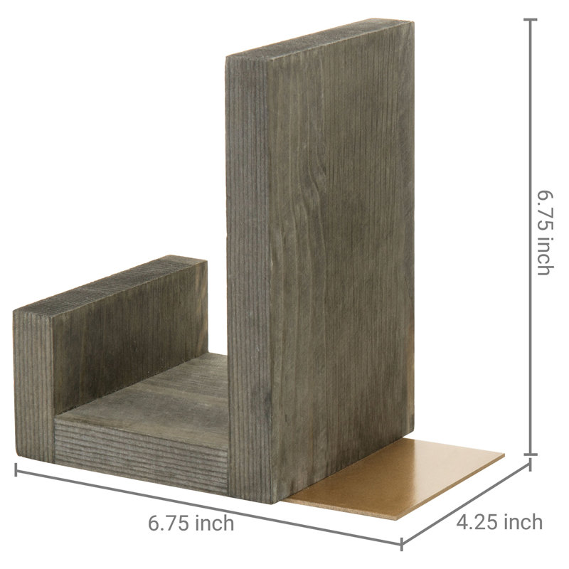 Wood Non-Skid Bookends