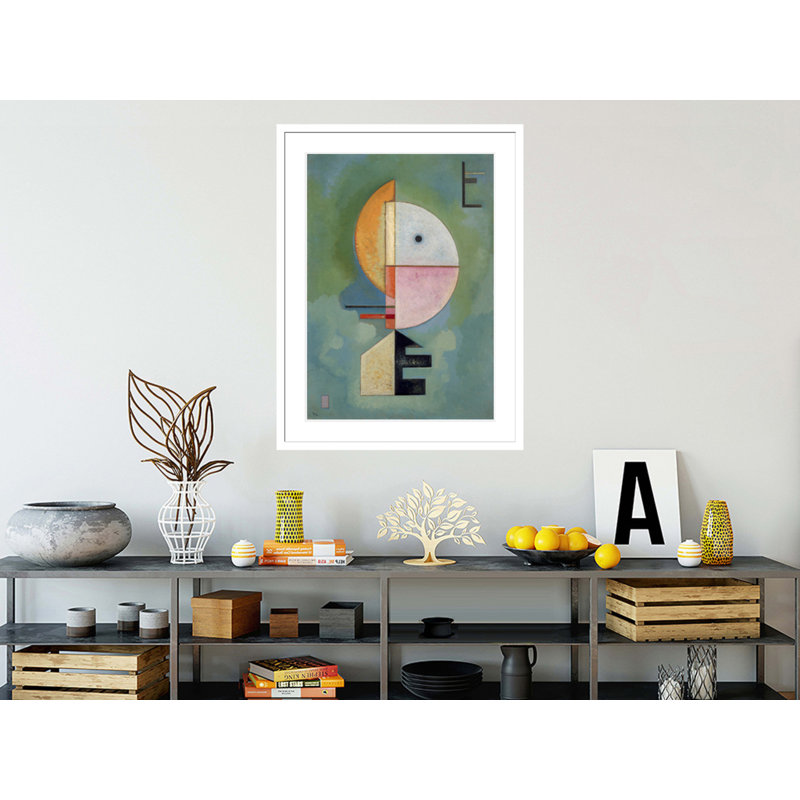 «Upward» par Vassily Kandinsky - Estampe numérique encadrée, H 41,5 po x l 31,44 po