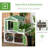Deera 13 Square Feet Chicken Coop with Chicken Run and Roosting Bar for up to 4 Chickens